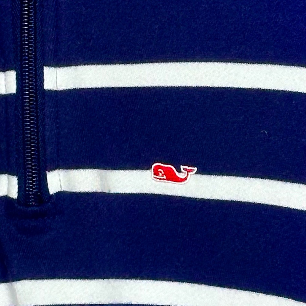 Vineyard Vines Target Collab Blue Stripe Nautical Pullover Sweater Coastal Sz XS - Picture 5 of 9